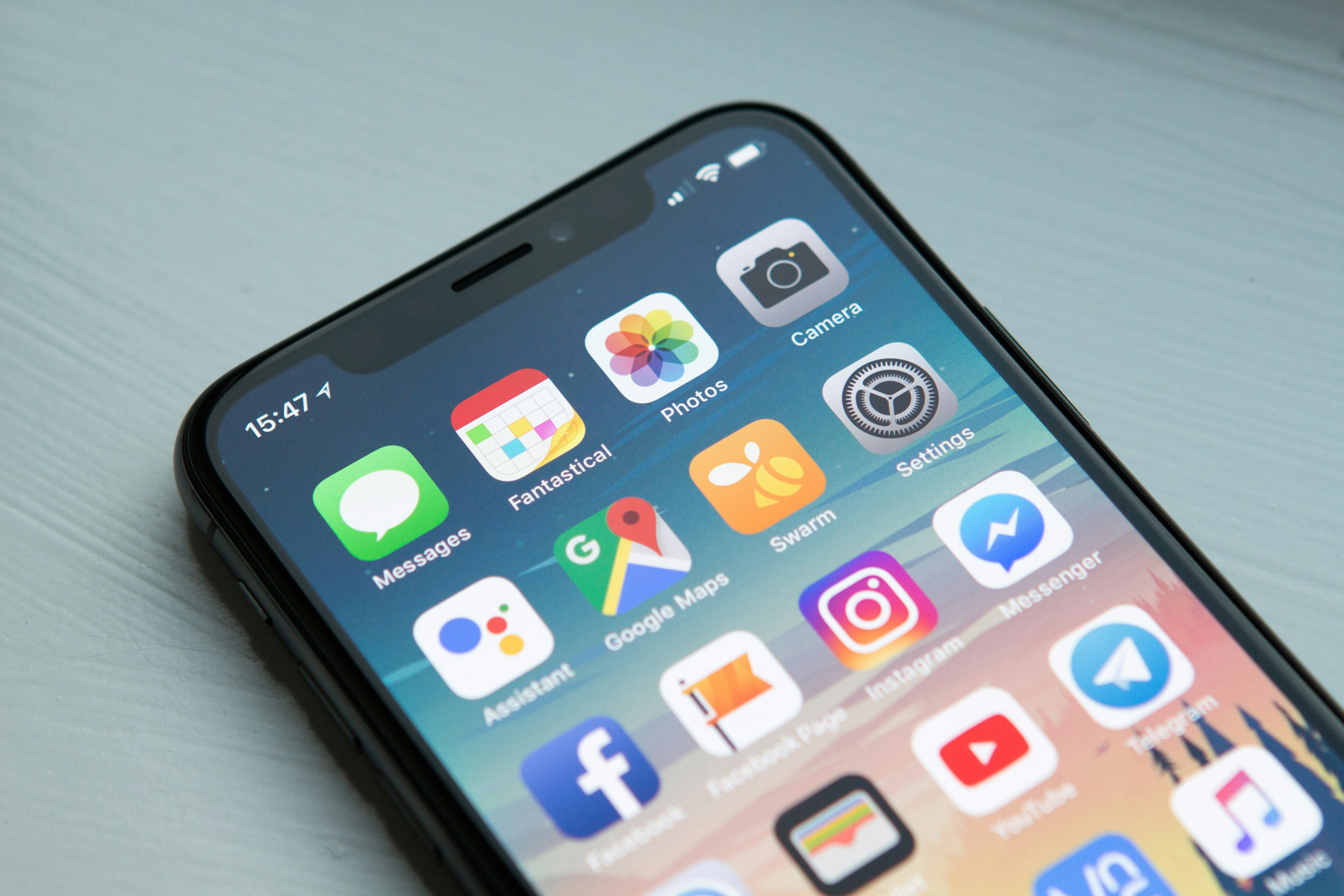 Smartphone-Display im Nahbereich